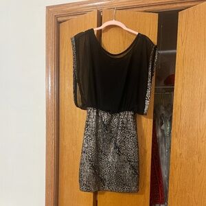 Black and gold above the knee going out dress